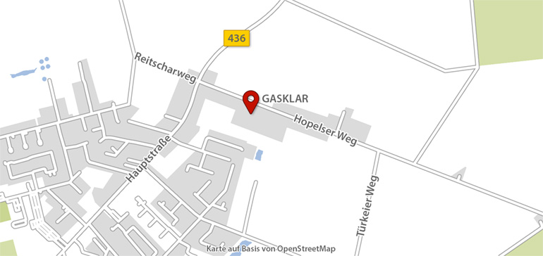 Gasklar Anfahrt